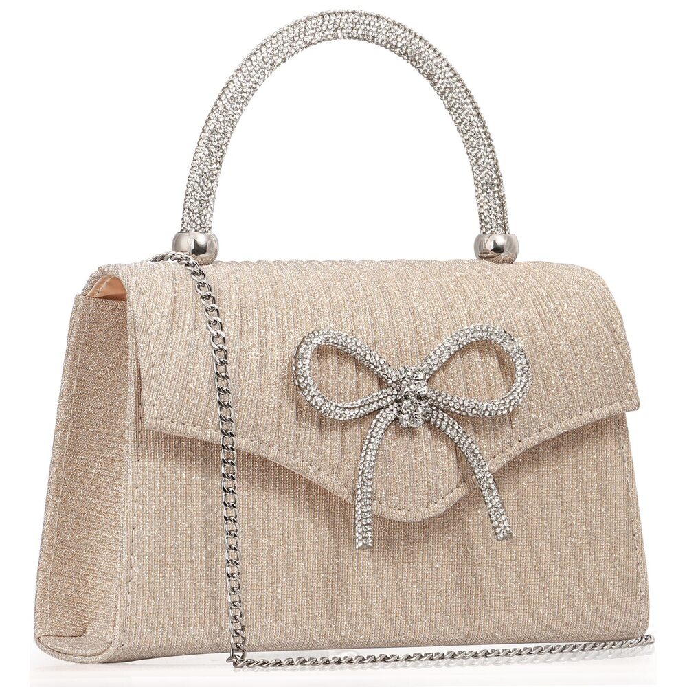 2024 Sparkling Evening Clutch Purse ,Rhinestone Bow Top Handle Party - Picture 3 of 7